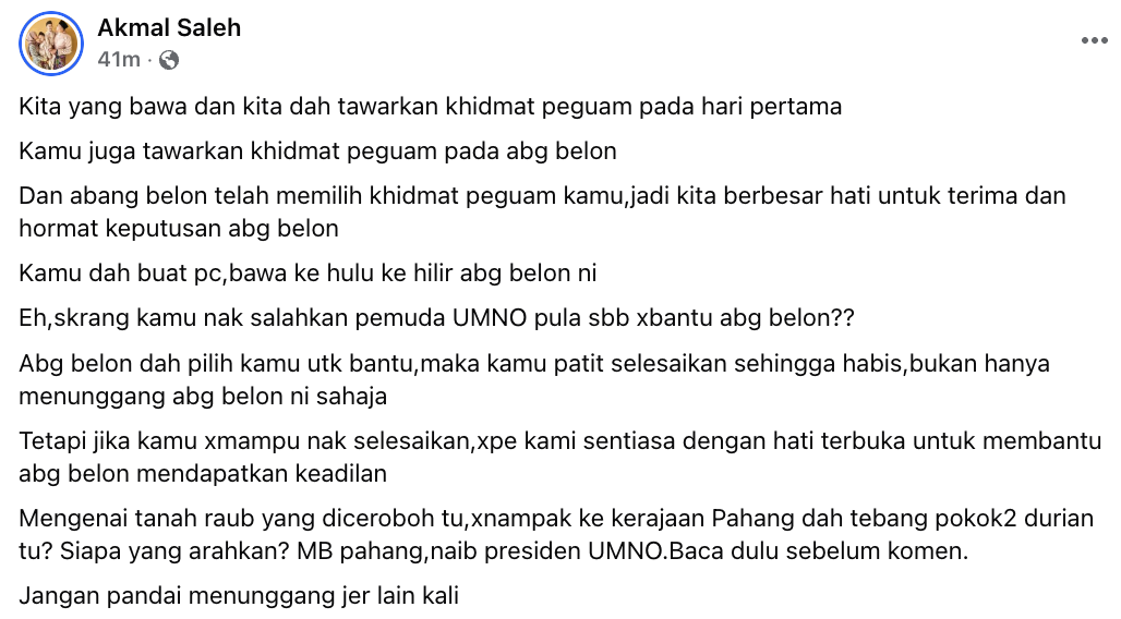 Dr Akmal bidas tuduhan 